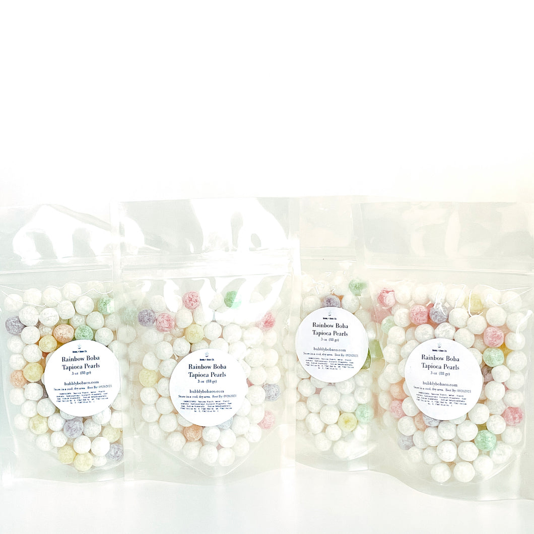 Rainbow Tapioca Pearls 4 bags | Boba